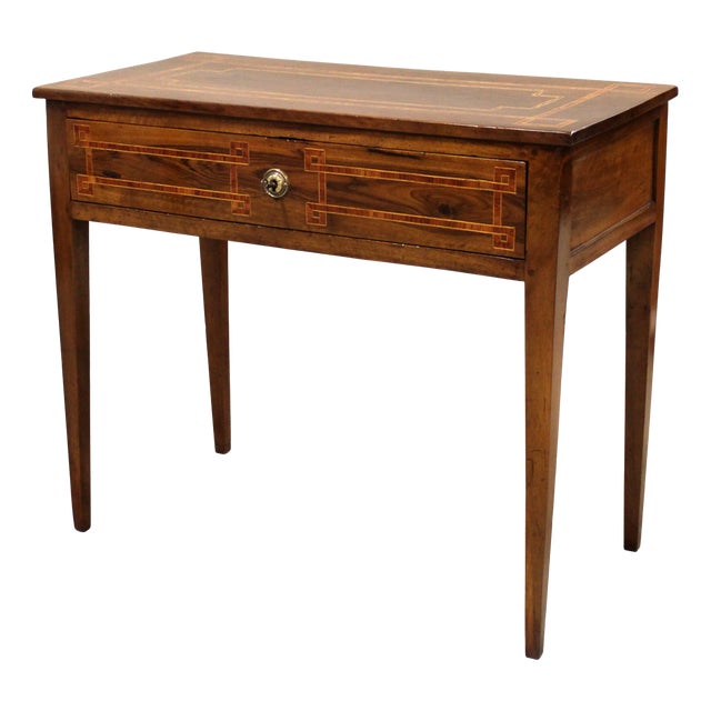 Antique Italian Louis XVI Console Table in Walnut, 1700s For Sale