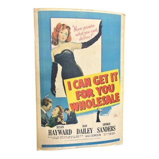 Original 1951 This Is My Affair, "I Can Get It for You Wholesale" 20th Century Fox Vintage Poster For Sale