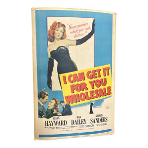 Original 1951 This Is My Affair, "I Can Get It for You Wholesale" 20th Century Fox Vintage Poster