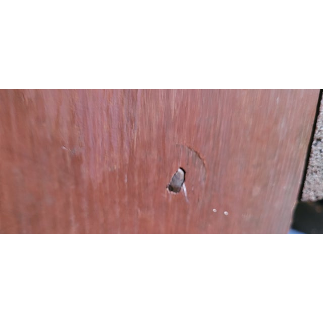 Brown 18th Century American 6 Board Primitive Storage Chest For Sale - Image 8 of 10