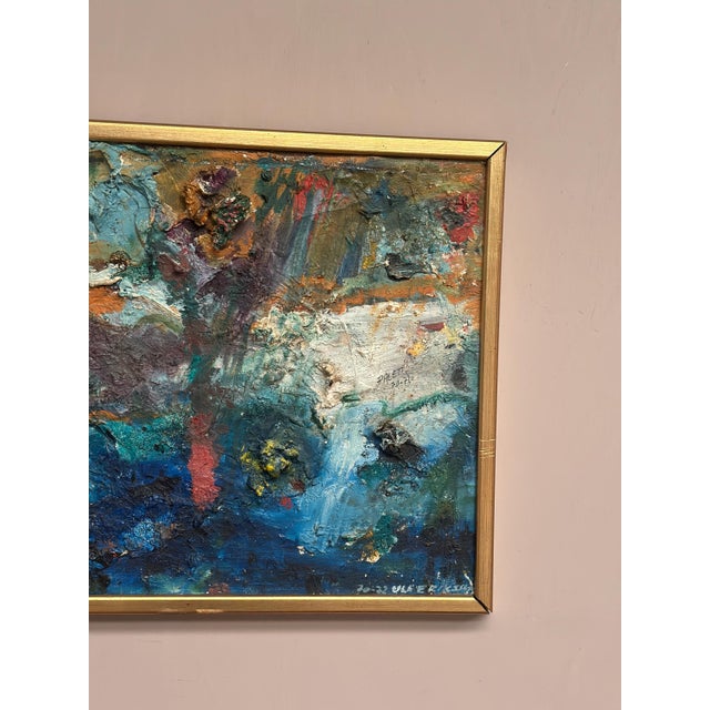 Ulf Eriksson, Abstract Composition, 1970s, Oil on Panel, Framed For Sale - Image 6 of 11