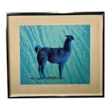 1977 Limited Edition Lithograph "Salvador Dali Llama" by Joan Schwartz Signed For Sale