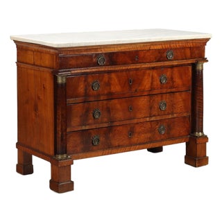 Empire Chest of Drawers in Mahogany Feather For Sale