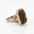 Art Deco Early 20th Century Vintage Art Deco Centurion Tigers Eye Cameo Ring, Sz 8.75 For Sale - Image 3 of 7