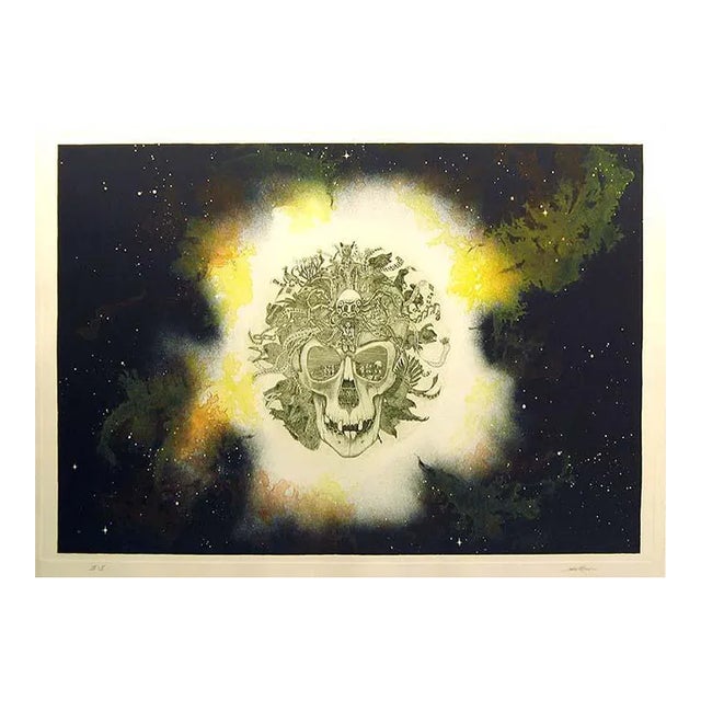1980s "Grateful Dead" James Rome Signed Color Intaglio Etching For Sale