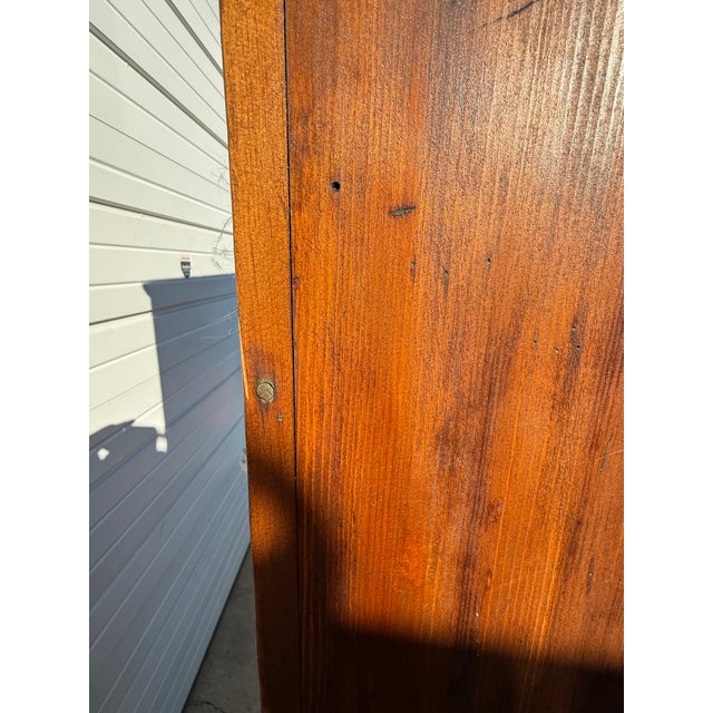 1900 - 1909 Antique Knotty Pine Country Farm Rustic Cupboard For Sale - Image 5 of 12