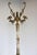 Hollywood Regency Italian Ornate Antique Brass & Onyx Square Marble Coat Hat Rack Hall Tree Stand For Sale - Image 4 of 14
