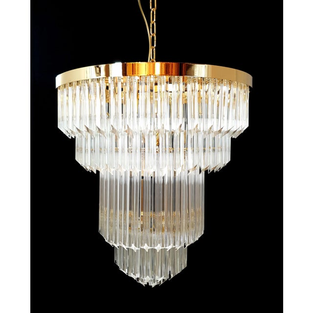 Vintage murano chandelier, venini style, 1970s. Beautiful, textured chandelier featuring handmade murano crystal prisms....