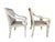 Late 20th Century Vintage Weathered Hardwood Scroll Arm Garden Chairs With Natural Patina, a Pair For Sale - Image 5 of 12