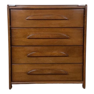 Vintage Templeton Furniture Co. Walnut Four-Drawer Chest For Sale