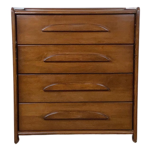 Vintage Templeton Furniture Co. Walnut Four-Drawer Chest For Sale