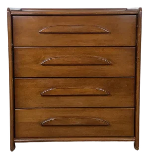 Vintage Templeton Furniture Co. Walnut Four-Drawer Chest