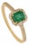 14k Yellow Gold Emerald Diamond Modern Proposal Ring in 14k Yellow Gold Size 9 For Sale