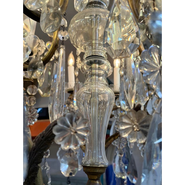 Antique Crystal Chandelier For Sale - Image 4 of 9