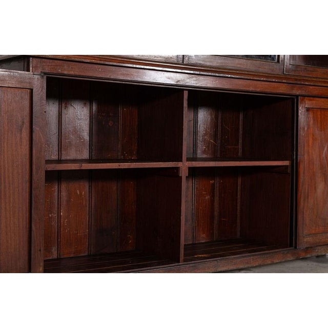 Large English Glazed Mahogany Bookcase, 1880s For Sale - Image 13 of 16