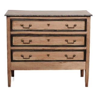 French 19th C. Commode w/Faux Marble Top For Sale