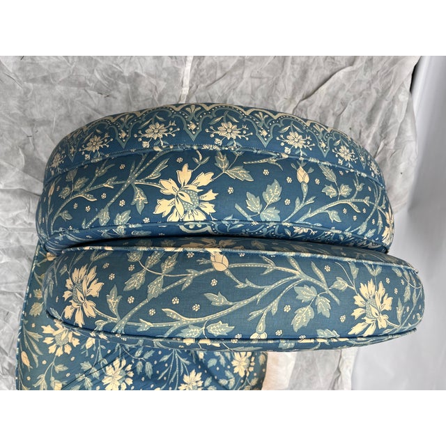 Wood Vintage Upholstered Slipper Chair For Sale - Image 7 of 10