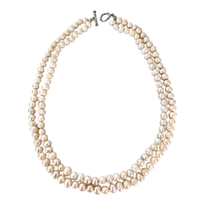 Vintage Double Strand Freshwater Pearl Necklace