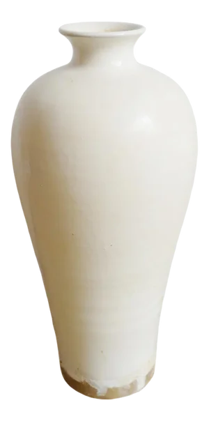 Farmhouse Vintage White Milk Pottery Vase