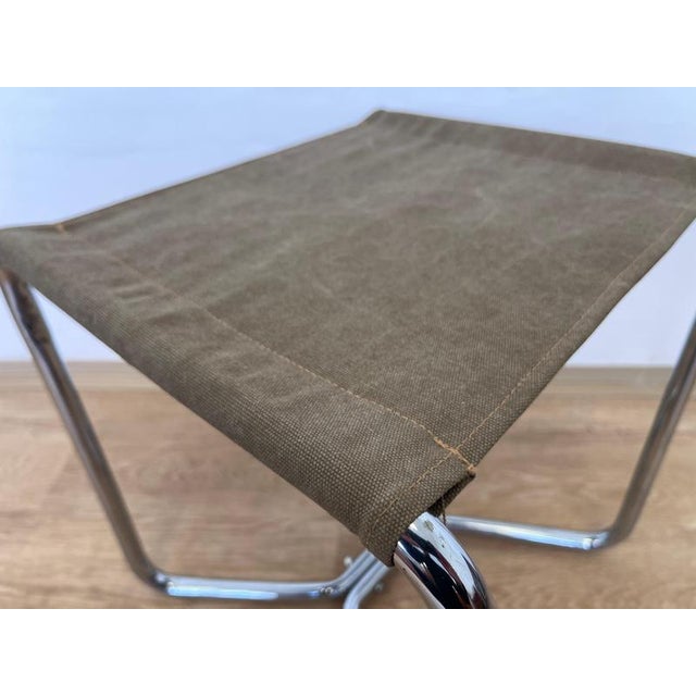 Bauhaus Tubular Chrome Steel B8 Stool attributed to Marcel Breuer for Thonet, 1930s For Sale - Image 9 of 10