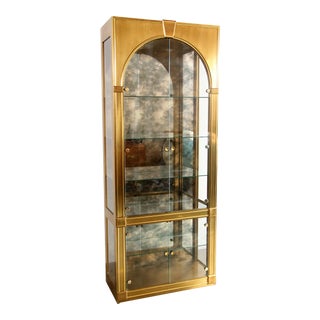 Vintage C.1970's Hollywood Regency Brass Mastercraft Etagere Display Case For Sale