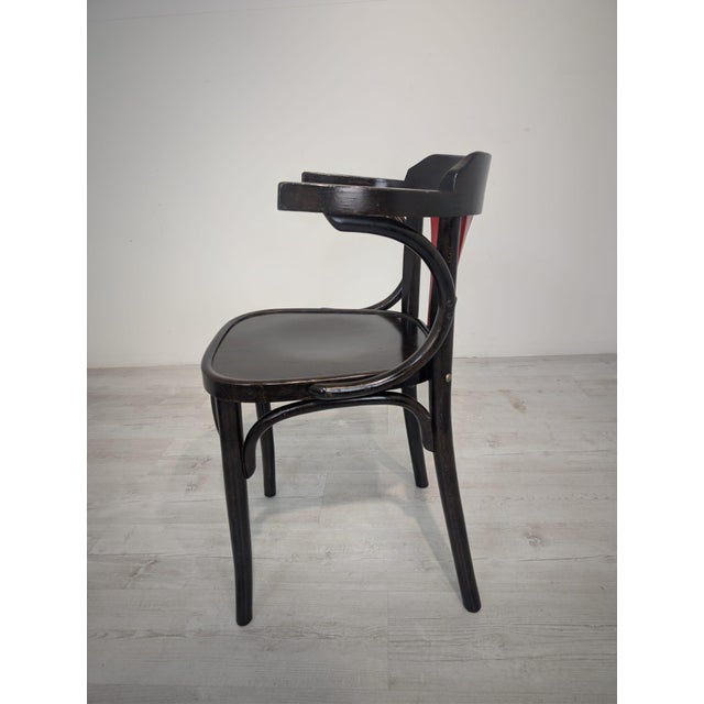 Red 25 Armchair in Beech with Red Fan from Ton, 1965 For Sale - Image 8 of 14