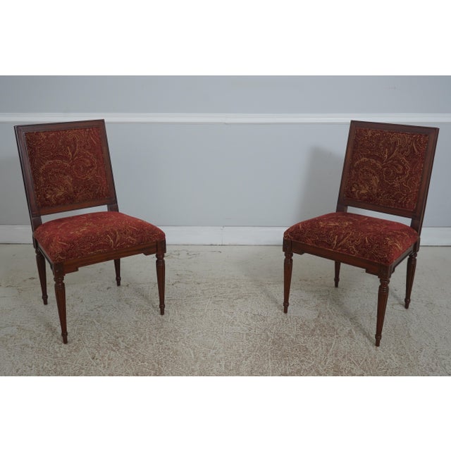 Brown Set of 8 Hickory Chair Co. French Louis XVI Style Mahogany Dining Room Chairs For Sale - Image 8 of 12