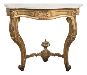 Antique French Louis XV Giltwood Console or Side Table, 19th Century