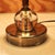 1960s Vintage Mid-Century Modern Walnut and Brass Table Lamp With Clear Glass Orb Base Accents For Sale - Image 5 of 6