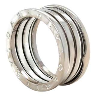 Bvlgari 18ct White Gold B.Zero1 Four Band Ring For Sale
