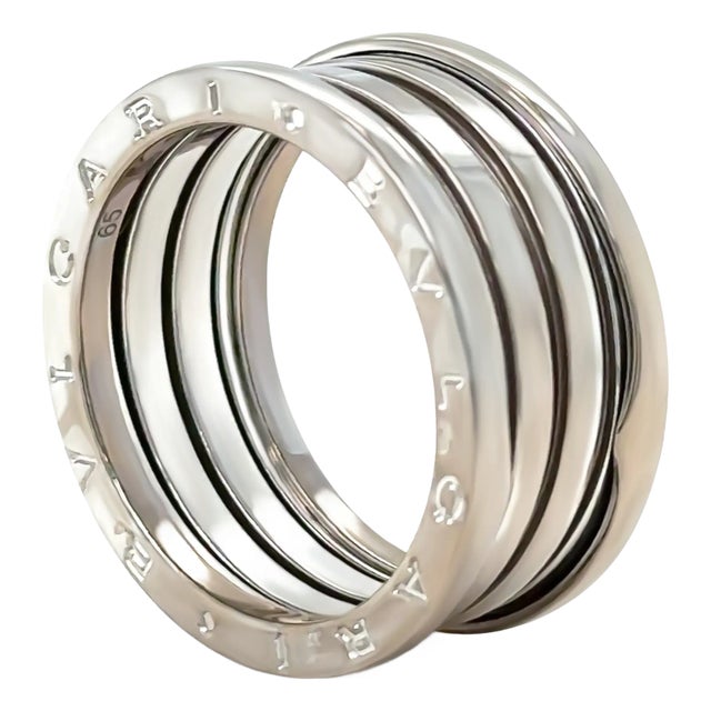 Bvlgari 18ct White Gold B.Zero1 Four Band Ring For Sale