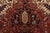 Heriz Rug 8’7” X 12’5” Red Wool Vintage Traditional Hand-Knotted Carpet For Sale - Image 9 of 15