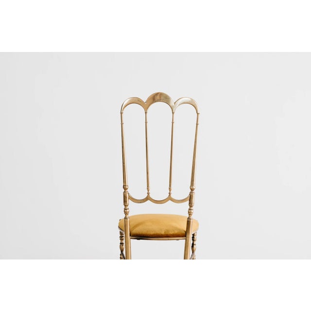 Metal Italian 3-Arch Chiavarina Chair in Brass, 1950s For Sale - Image 7 of 12