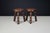 French Beech Stools in the style of Charles Dudouyt, 1940s, Set of 2 For Sale - Image 3 of 9