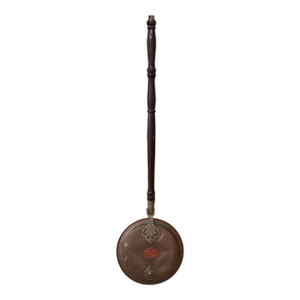 Vintage Copper and Brass Bed Warmer With Long Wooden Handle