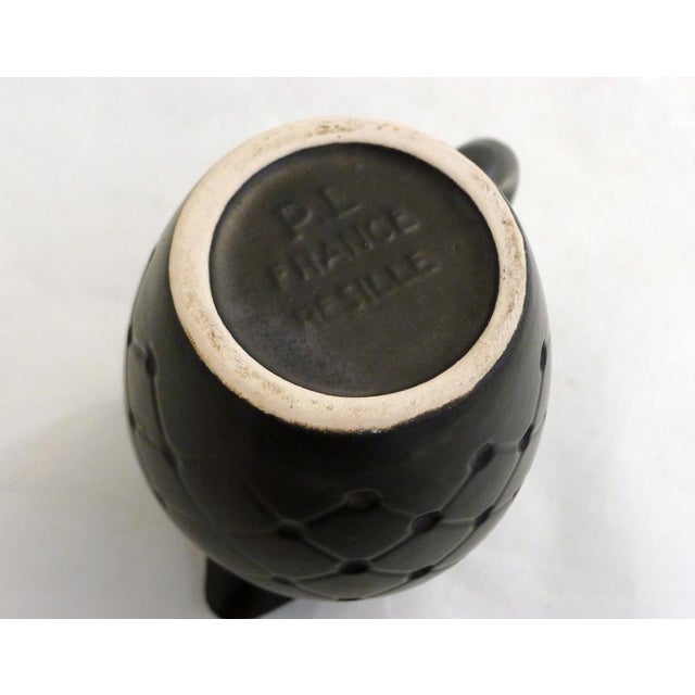 Mid-Century Pitcher in Earthenware with Résille Pattern from Poet-Laval, France, 1950s For Sale - Image 6 of 11
