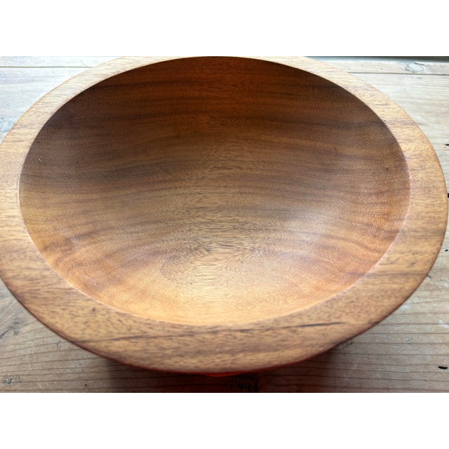 Hand-Carved Wooden Four-Leg Sculptural Bowl | Organic Modern Catchall For Sale - Image 13 of 13
