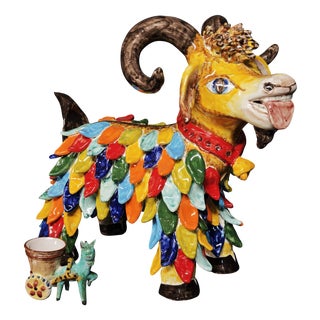Ceramic Goat from Vietri, 1960s For Sale