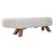 1940s Czech Mid-Century Modern Upholstered Bench With Angled Wooden Legs For Sale - Image 10 of 18