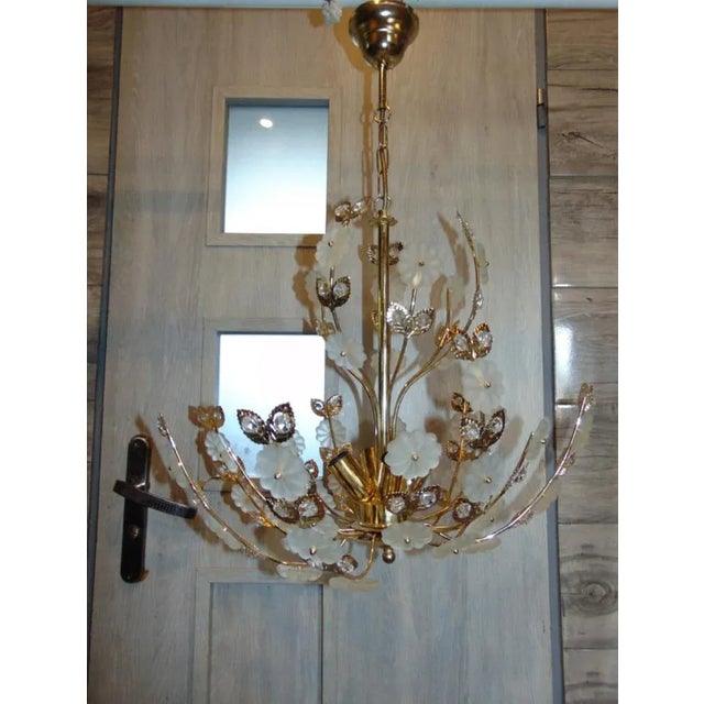 Metal Vintage Chandelier, 1970s For Sale - Image 7 of 8