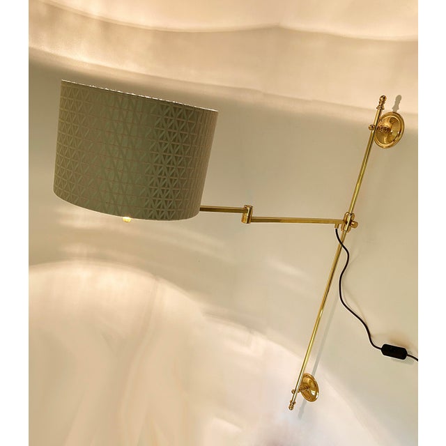 Vintage Swing Sconce in Bronze and Brass, 1960s For Sale - Image 6 of 16