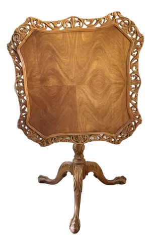 1800's Antique Georgian-Style Mahogany Tilt-Top Table