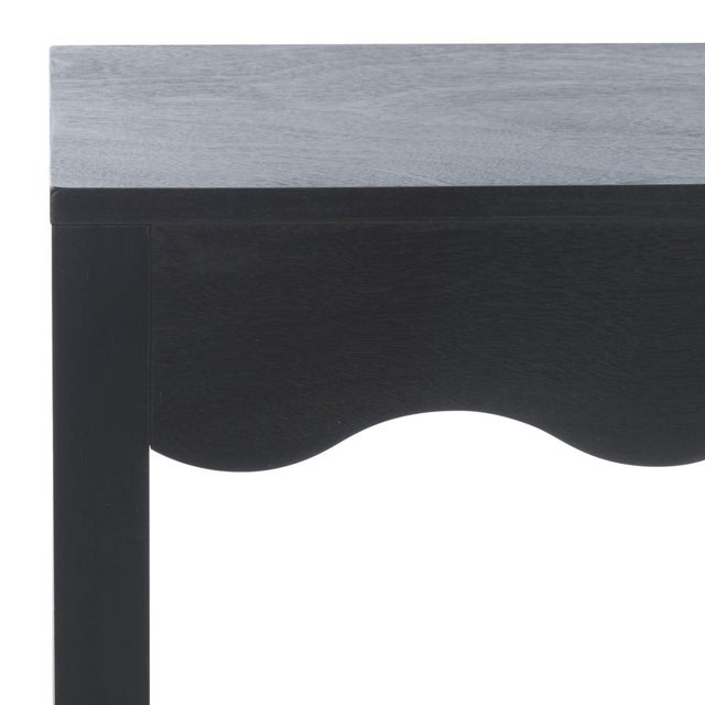Spritely Home Litith Square Wave Accent Table in Matte Black For Sale - Image 4 of 8