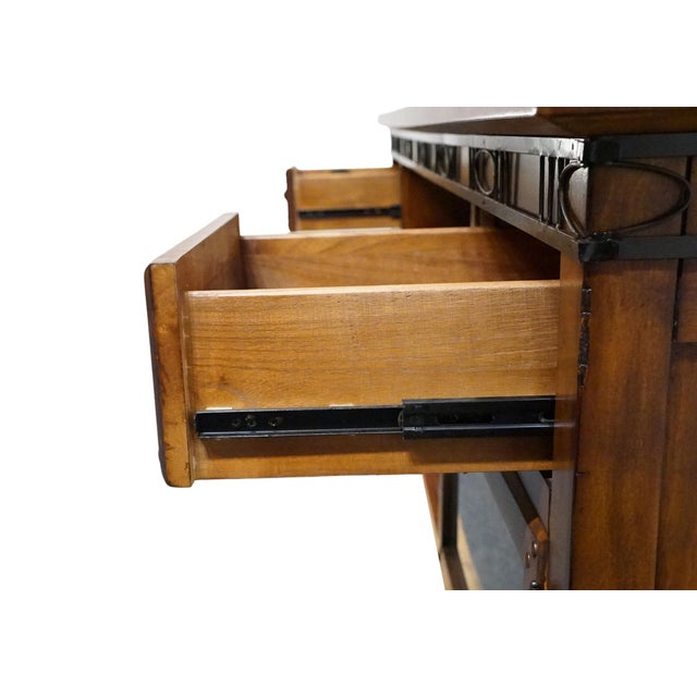 Legends Furniture Sierra Collection Cherry Southwestern Rustic Americana Style 76" Media Console Za-S1476 For Sale - Image 9 of 15