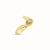 Contemporary Musical Note Diamond Ring .25cttw 14k Yellow Gold, Size 5 For Sale - Image 3 of 5