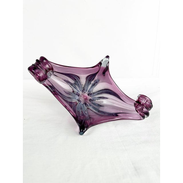 Mid-Century Modern Sommerso Art Glass Sculptured Bowl by Cristallo Venezia, 1960 For Sale - Image 12 of 18