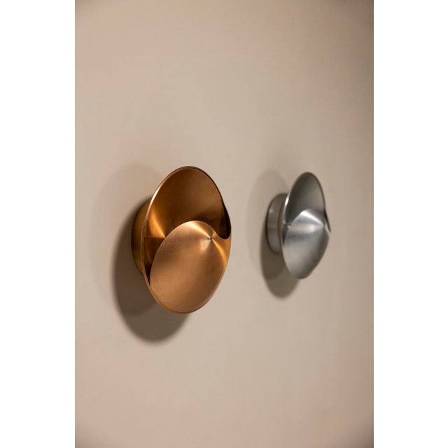 Metal Yin-Yang Wall Lamps by H. Sneyders De Vogel for Raak, the Netherlands, 1971, Set of 5 For Sale - Image 7 of 18