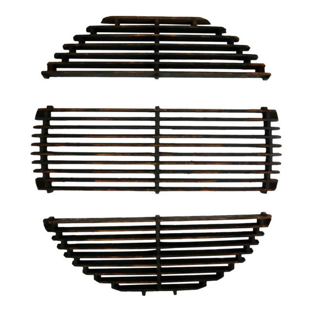 Antique Industrial Foundry Patterns for Molds Handmade Wood Set of Three - Group 5 For Sale