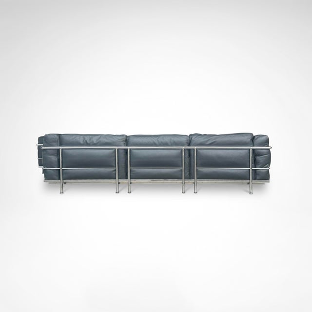 LC3 Down Cushions Y Leather 3-Seater Sofa by Le Corbusier for Cassina, 1990s For Sale - Image 6 of 9