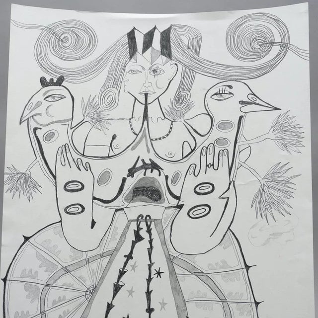 Martina Kügler, Drawing, 1979, Pencil on Paper For Sale - Image 3 of 7